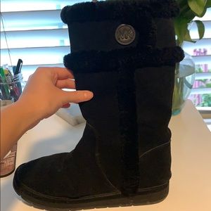 Michael Kors leather and fur boots